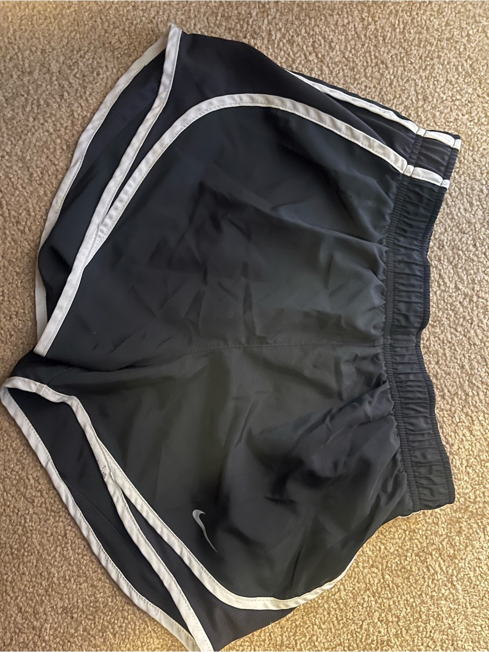 Nike Women’s Charcoal Athletic Shorts with White Trim
